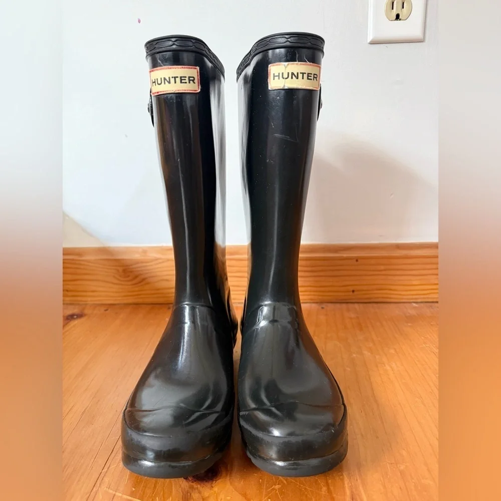 Hunter Big Kids Original Gloss Rain Boots | Size 3